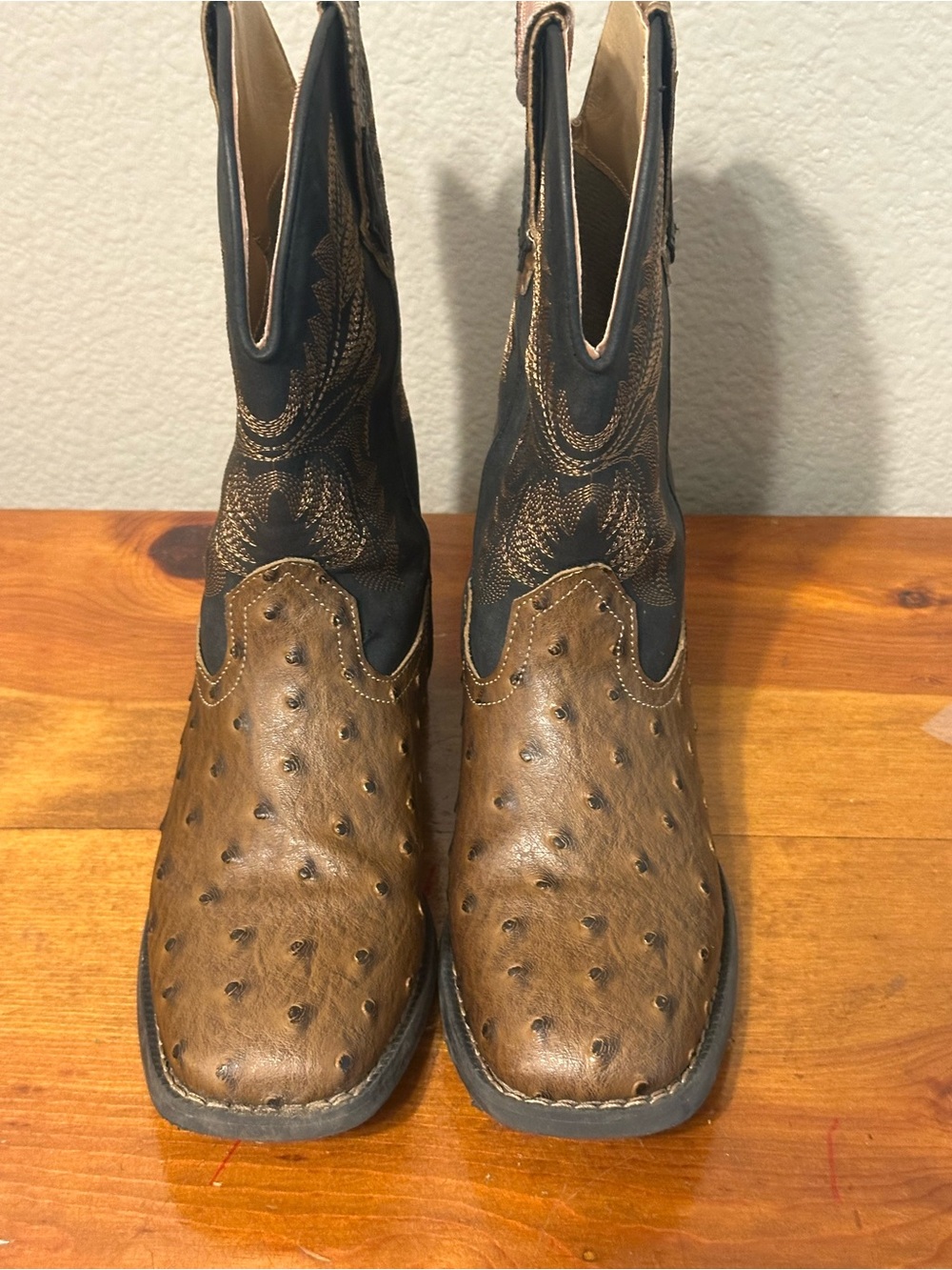 Roper Brown and Black Kids Western Cowboy Boots